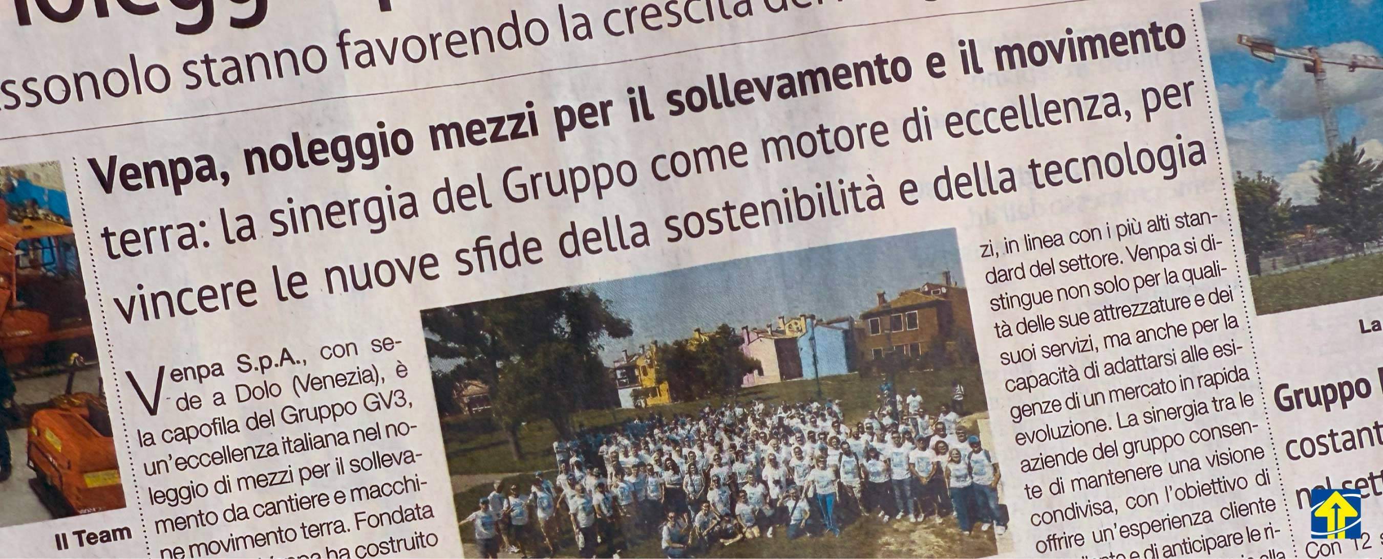 VENPA SPA PROTAGONISTA SU "IL SOLE 24 ORE"